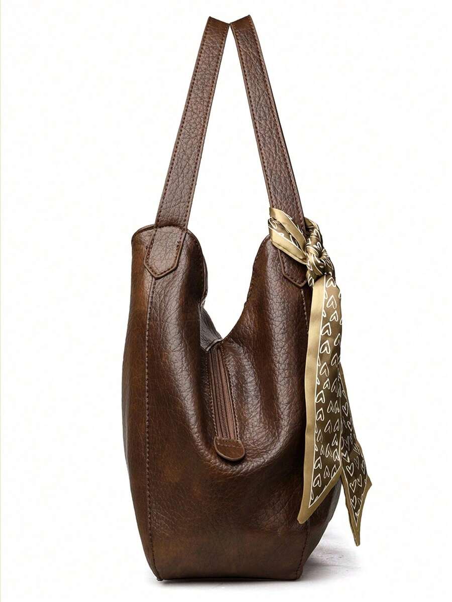 Dedoo 2026 Vintage Large Capacity Tote Bag Women's Handbag Commuter Shoulder Crossbody Bag Fashion PU Leather Large Capacity Messenger Crossbody Bag