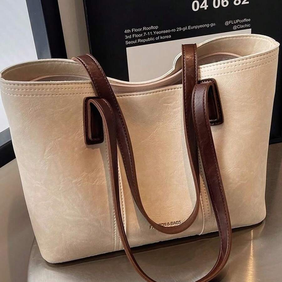 Women's Tote Bag New Fashion Single Shoulder Crossbody Bag Large Capacity Work Commuting Handbag Casual Tote Bag For Office Ladies