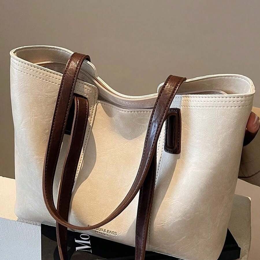 Women's Tote Bag New Fashion Single Shoulder Crossbody Bag Large Capacity Work Commuting Handbag Casual Tote Bag For Office Ladies