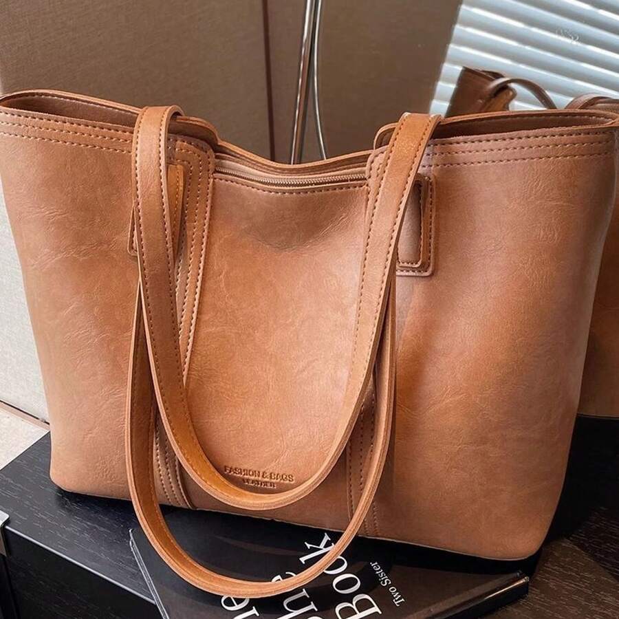 Women's Tote Bag New Fashion Single Shoulder Crossbody Bag Large Capacity Work Commuting Handbag Casual Tote Bag For Office Ladies