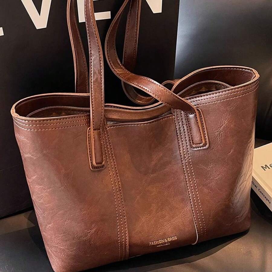 Women's Tote Bag New Fashion Single Shoulder Crossbody Bag Large Capacity Work Commuting Handbag Casual Tote Bag For Office Ladies