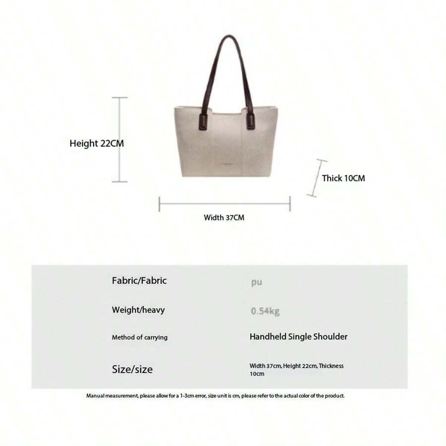 Women's Tote Bag New Fashion Single Shoulder Crossbody Bag Large Capacity Work Commuting Handbag Casual Tote Bag For Office Ladies