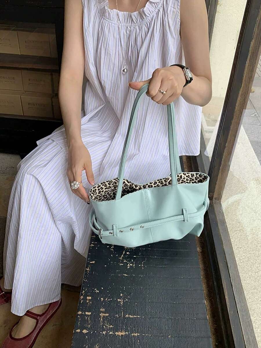Premium Tie-Strap Commuter Shoulder Underarm Bag 2026 New Handheld Tote Bag Fashion Minimalist Boat Bag For Women