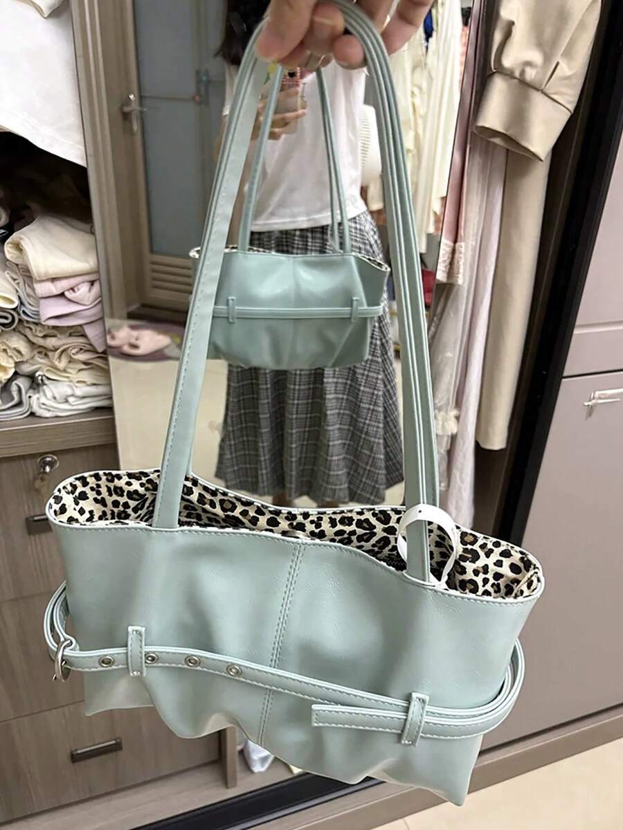 Premium Tie-Strap Commuter Shoulder Underarm Bag 2026 New Handheld Tote Bag Fashion Minimalist Boat Bag For Women