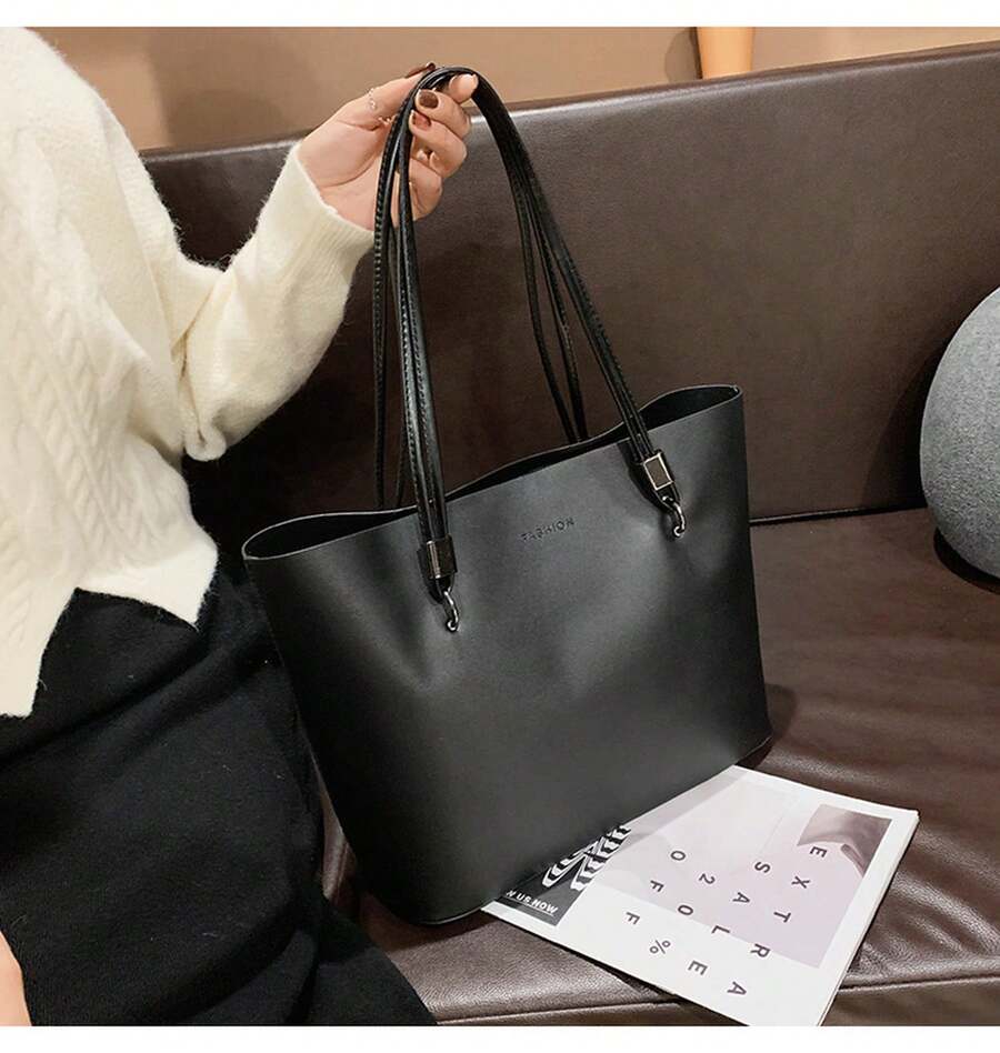 Tote Bag Large Shopping Bag For Women 21 Simple And Elegant Shoulder Bag Soft Leather Texture Commuter Tote Bag
