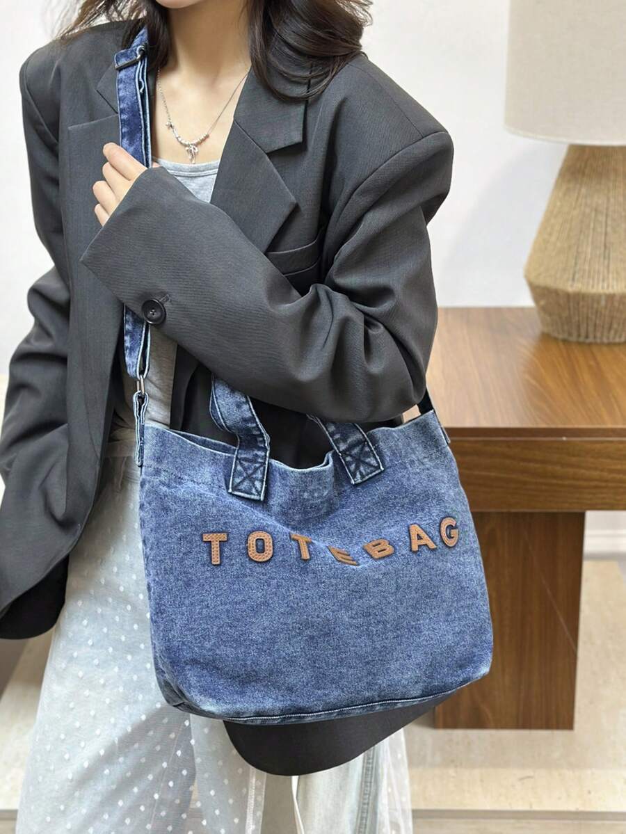 Leisurely Simple Daily Versatile Handbag, Artificial Leather With Decoration Fashion Cross-Body Bag, Suitable Going To Work Commuting Shopping