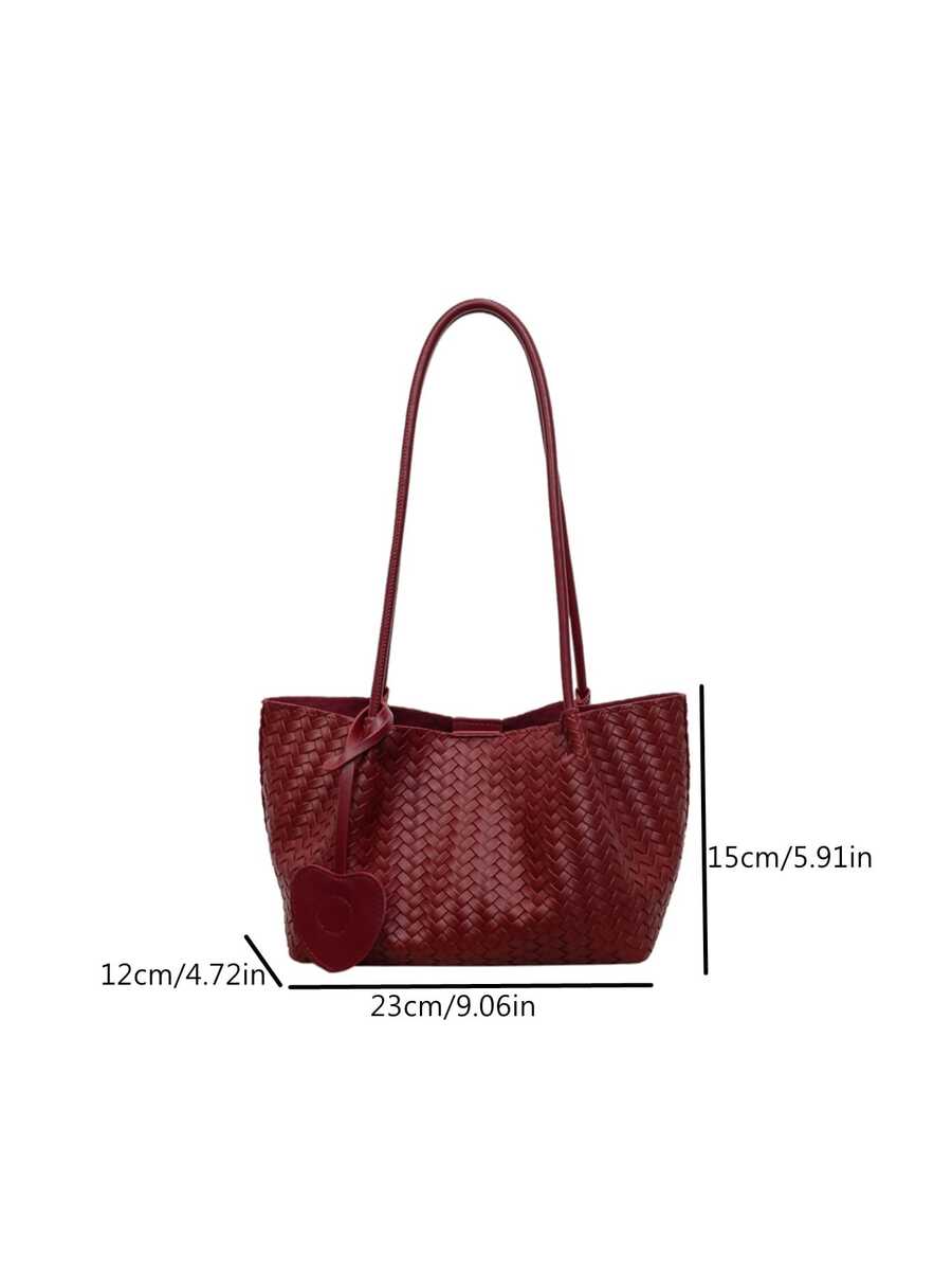 2026 New Woven Tote Bag For Women Korean Style Commuter Shoulder Bag Large Capacity Versatile Handbag Fashion Underarm Bag