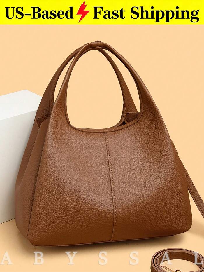 Large Capacity Soft Tote Bag For Women Multi-Way Crossbody Shoulder Bag Faux Lea