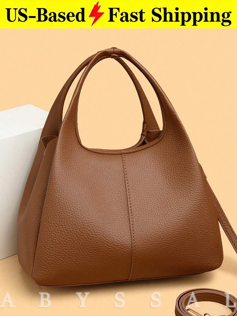 Large Capacity Soft Tote Bag For Women Multi-Way Crossbody Shoulder Bag Faux Leather Purse Top Handle Bag Bucket Bag Back To School Outfits
