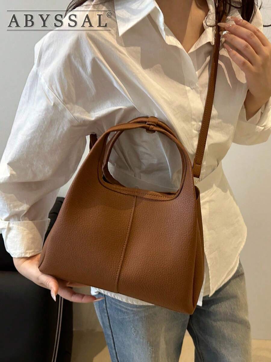 Large Capacity Soft Tote Bag For Women Multi-Way Crossbody Shoulder Bag Faux Leather Purse Top Handle Bag Bucket Bag Back To School Outfits
