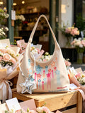 Women's Fashion Handbag- With Star Phone Lanyard Keychain