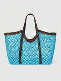 ROMWE Kawaii Women's Casual Versatile Commuter Woven Tote Bag