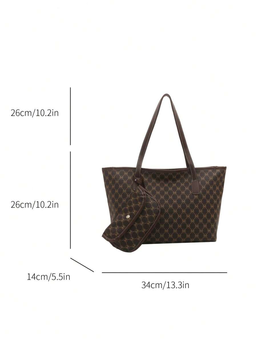 Minimalist Fashion Large Capacity Tote Bag For Women, Summer New Commuter Handbag And Shoulder Bag
