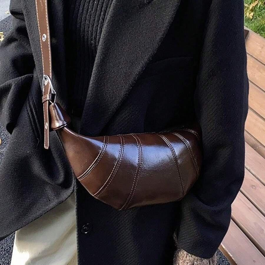 Totebagsforwomen,,Totebagsforwomen,Trendyhornbagnichespringdumplingbagsimplefashionretroshouldercr