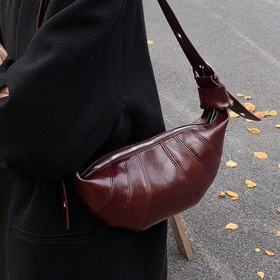 Totebagsforwomen,,Totebagsforwomen,Trendyhornbagnichespringdumplingbagsimplefashionretroshouldercr