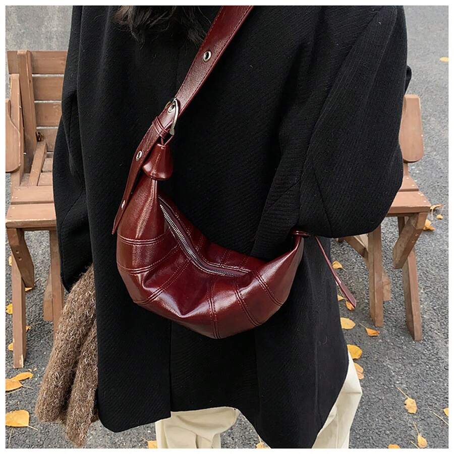 Totebagsforwomen,,Totebagsforwomen,Trendyhornbagnichespringdumplingbagsimplefashionretroshouldercr