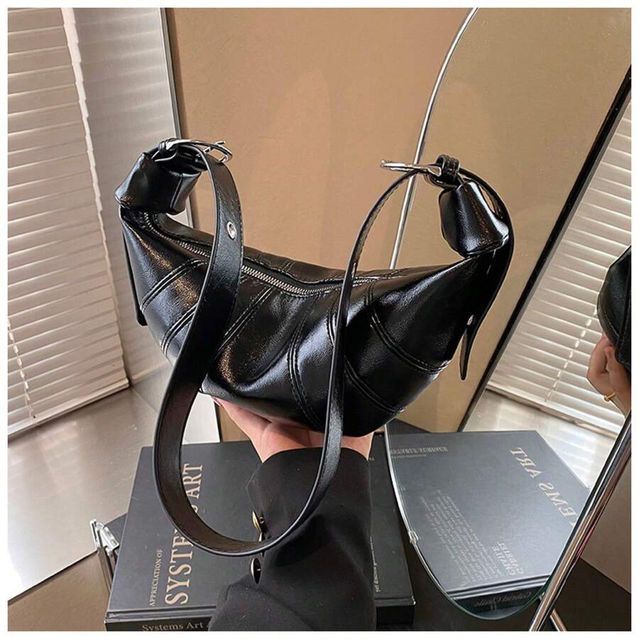 Totebagsforwomen,,Totebagsforwomen,Trendyhornbagnichespringdumplingbagsimplefashionretroshouldercr