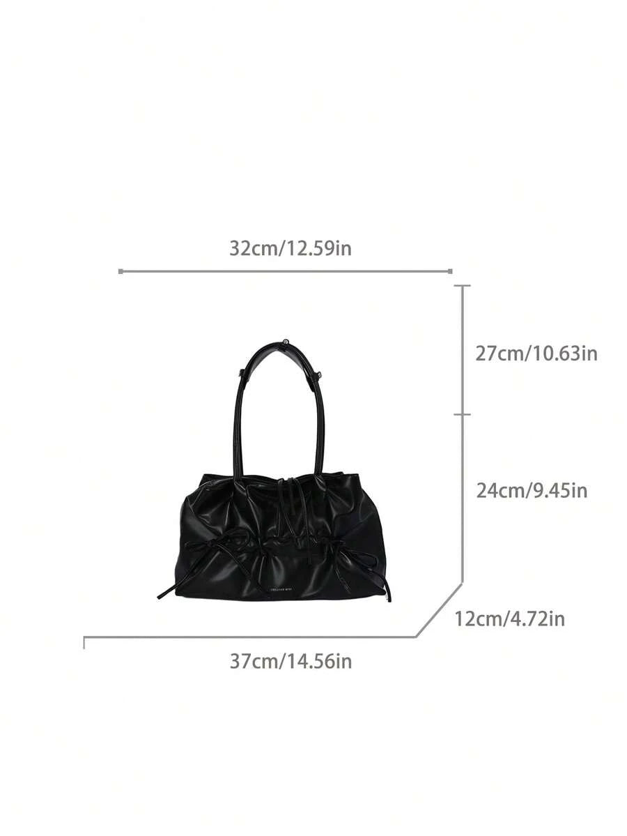 Large Capacity Pleated Tote Bag For Women, New Niche Design, Lightweight Commuter Shoulder Bag, Versatile
