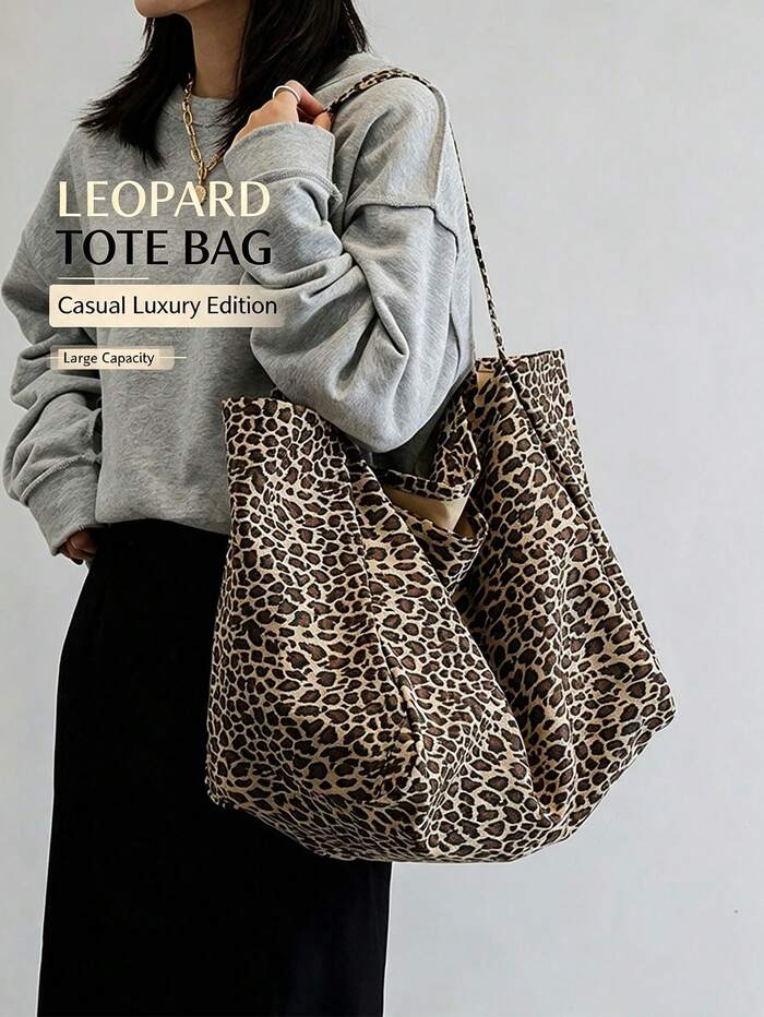Leopard Print Tote Bag