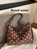 Large Capacity Women's 2026 Fashion New Exquisite Polka Dot Tote Bag, Elegant Personalized Casual Shoulder Bag For Work And Commute