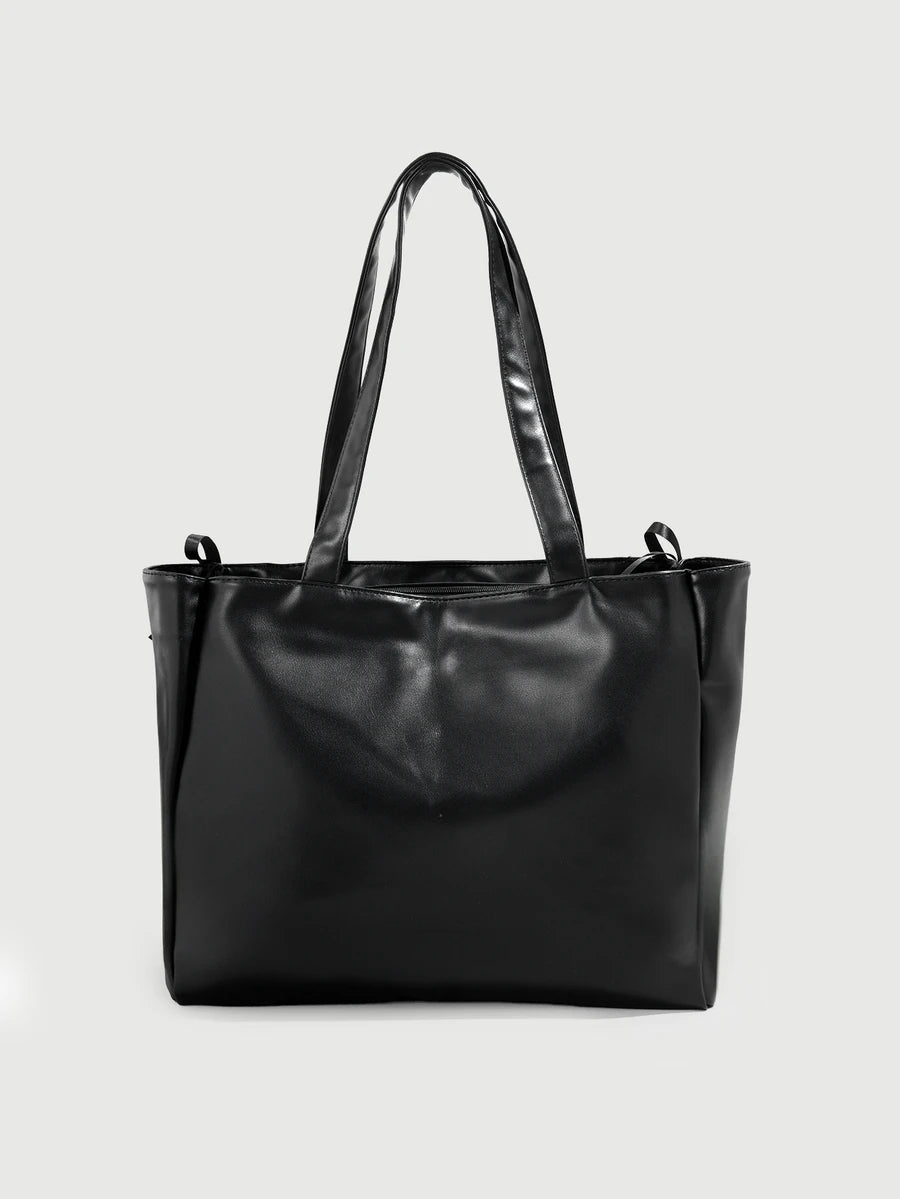 DareSee Women's Large Capacity Transparent Cute Sweet Bowknot Design Handbag, Tote Bag, Shoulder Bag For Commute Halloween