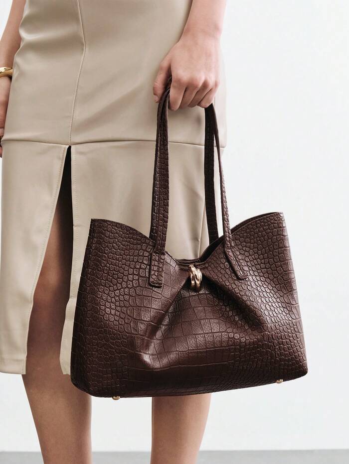 SHECARRY Women's Fashion Brown Tote Bag