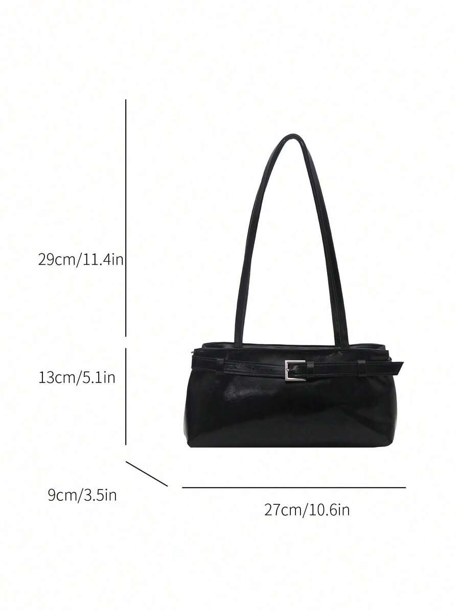 1PC Soft Long Tote Bag With Dual Long Handles, Knot Metal Closure Decoration, Badminton-Shaped Woven Strap Charm, Embossed Letter Logo, Gentle Girl Style Commuter Knot Handbag Design, Convertible Shou