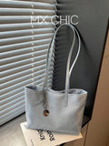 1pc Women's Colorblock Shoulder Crossbody Bag, Large Capacity Shiny Tote Bag, Suitable For Shopping, Commuting, Gift Giving