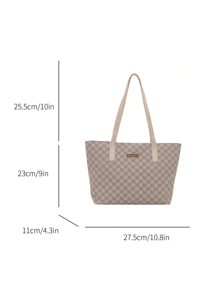 Printed Casual 2026 Minimalist New Style Large Capacity Fashion Letter Shoulder Hand-Carry Commuter Tote Bag For Women