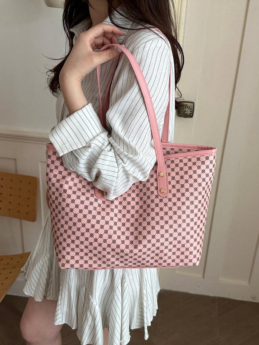 Fashion Casual Large Capacity Tote Bag 2026 New Style Commuter Shoulder Underarm Bag Niche Handbag