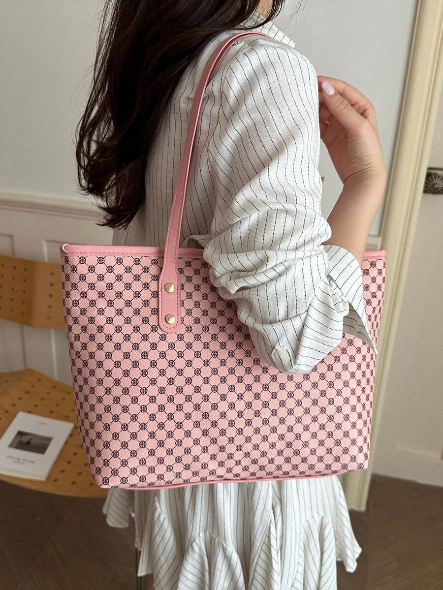 Fashion Casual Large Capacity Tote Bag 2026 New Style Commuter Shoulder Underarm Bag Niche Handbag