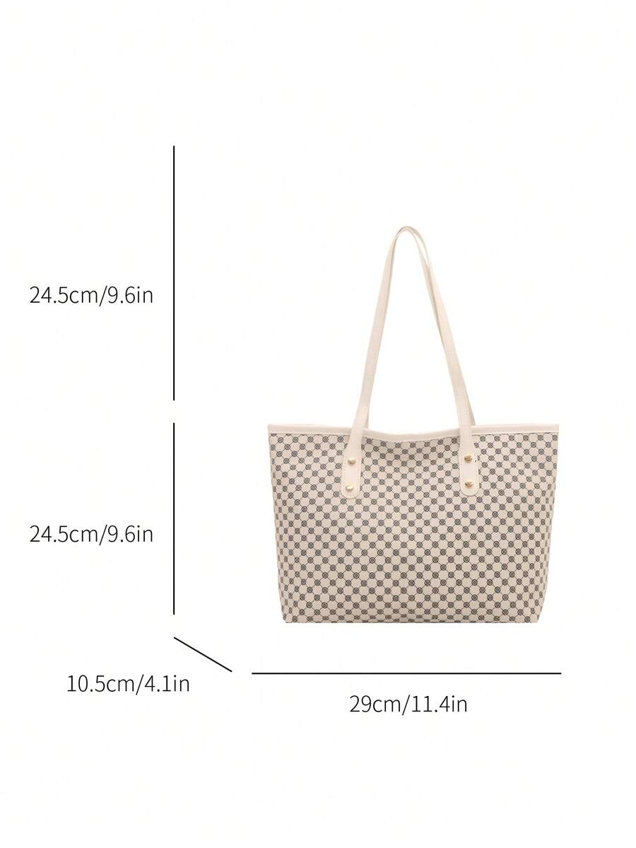 Fashion Casual Large Capacity Tote Bag 2026 New Style Commuter Shoulder Underarm Handbag