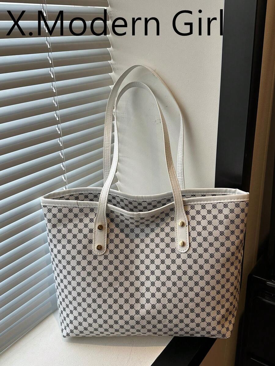 Fashion Casual Large Capacity Tote Bag 2026 New Style Commuter Shoulder Underarm Handbag