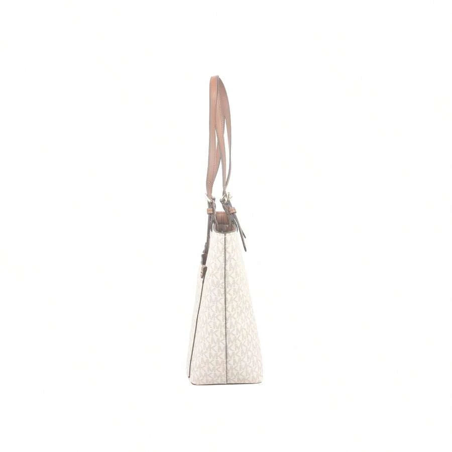 Michael Kors Jet Set Travel Women's Logo Print Shoulder Tote Bag 35F3GTVT3B VANILLA