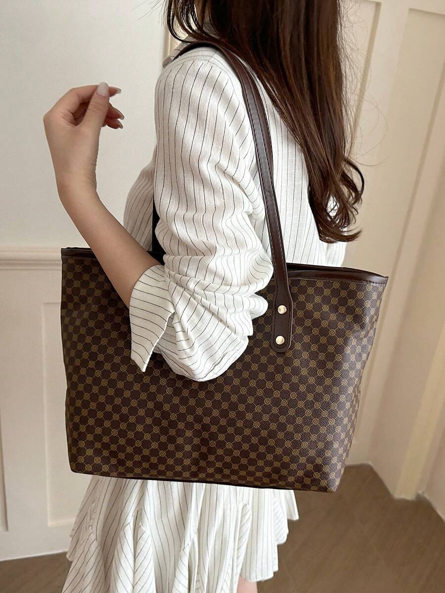 Fashion Casual Large Capacity Tote Bag 2026 New Style Commuter Shoulder Underarm Bag Niche Handbag