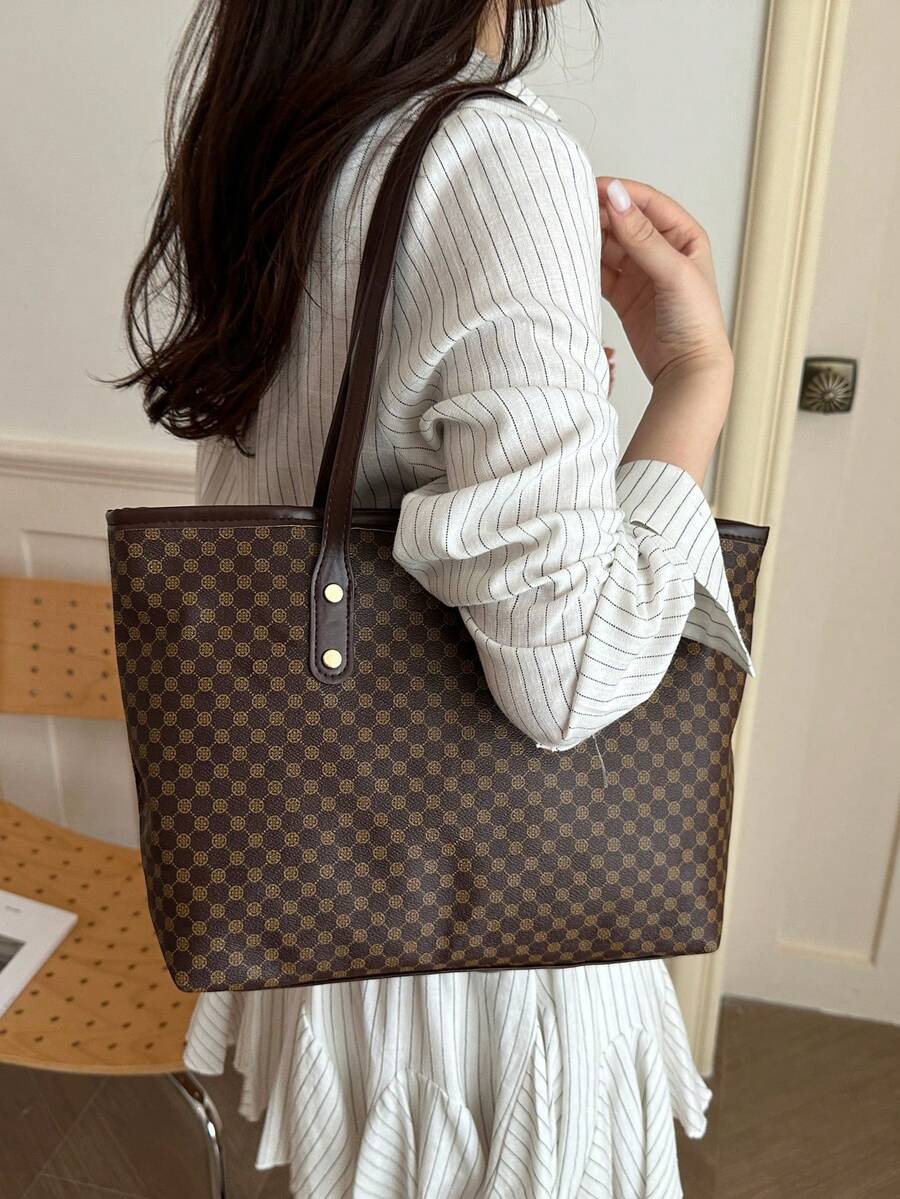 Fashion Casual Large Capacity Tote Bag 2026 New Style Commuter Shoulder Underarm Bag Niche Handbag