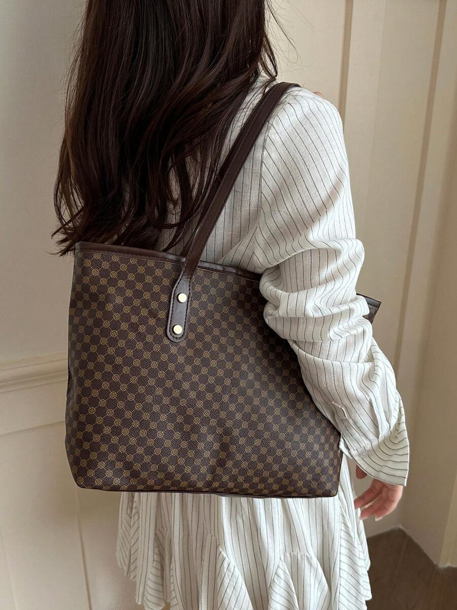 Fashion Casual Large Capacity Tote Bag 2026 New Style Commuter Shoulder Underarm Bag Niche Handbag