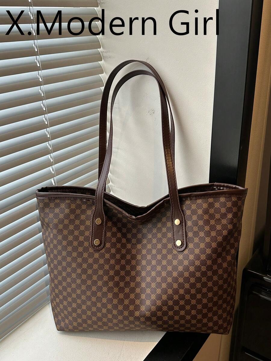 Fashion Casual Large Capacity Tote Bag 2026 New Style Commuter Shoulder Underarm Bag Niche Handbag