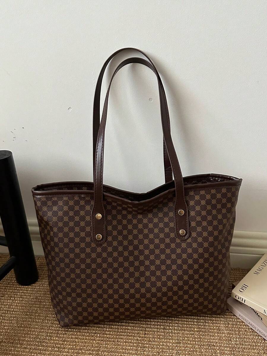 Fashion Casual Large Capacity Tote Bag 2026 New Style Commuter Shoulder Underarm Bag Niche Handbag