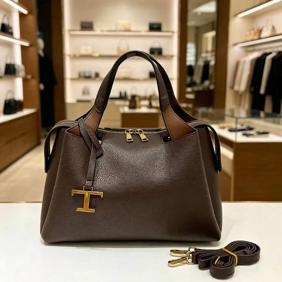 Luxury Brand Ladies Messenger Bag In Leather- Famous Designer Elegant Tote Bag Popular Classic Design