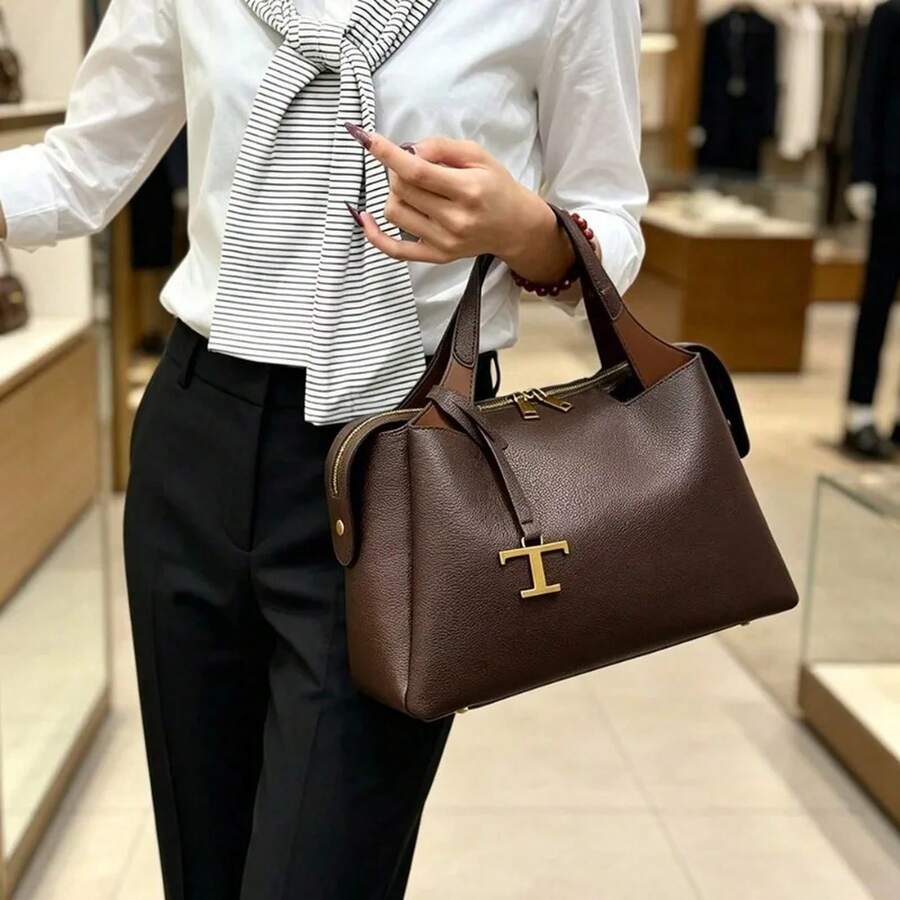 Luxury Brand Ladies Messenger Bag In Leather- Famous Designer Elegant Tote Bag Popular Classic Design