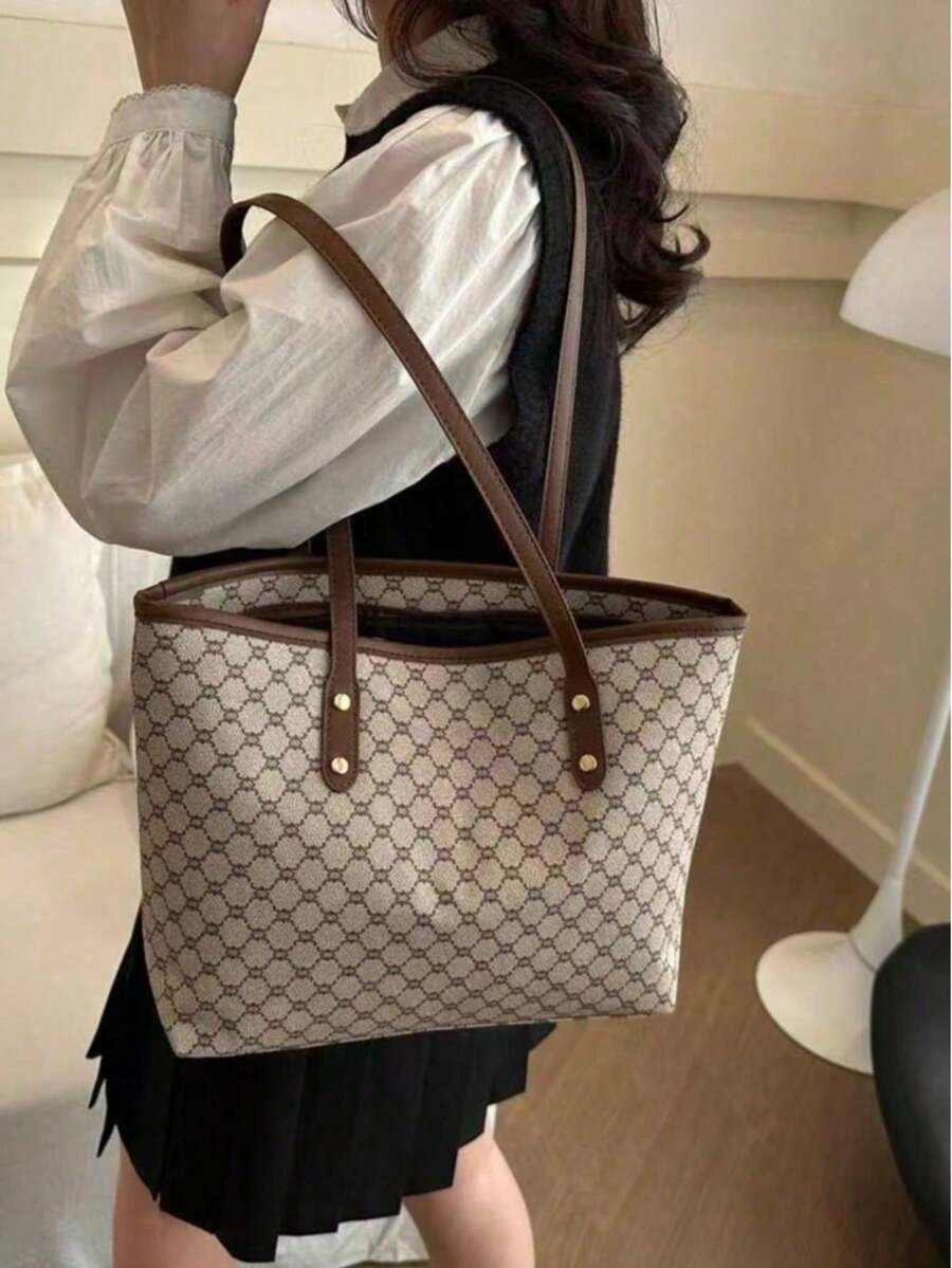 Dedoo 2026 New Fashion Clown Style Luxury Handbag Shoulder Bag Large Capacity Commuter Office Bag, Suitable For Girlfriend Gift Shopping Date