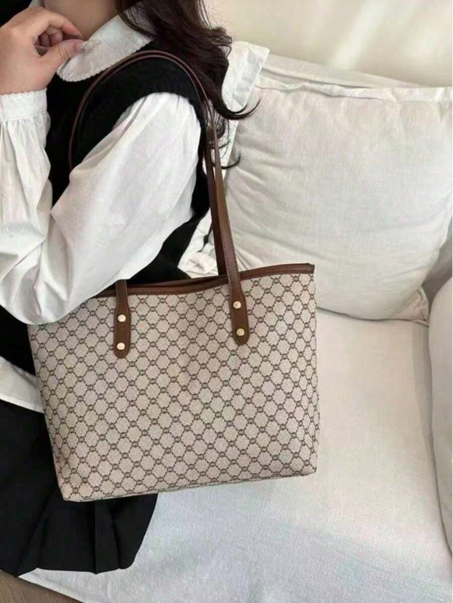 Dedoo 2026 New Fashion Clown Style Luxury Handbag Shoulder Bag Large Capacity Commuter Office Bag, Suitable For Girlfriend Gift Shopping Date