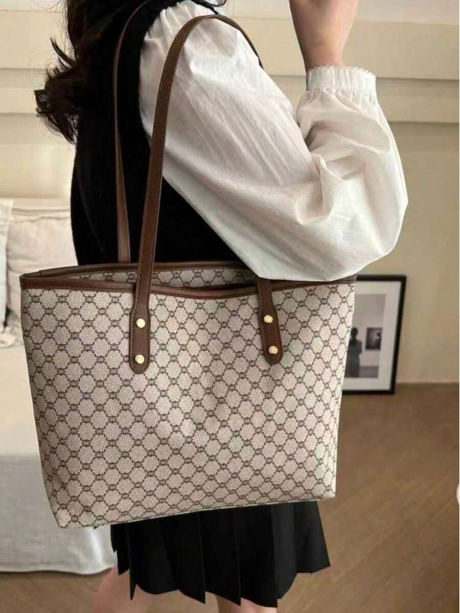 Dedoo 2026 New Fashion Clown Style Luxury Handbag Shoulder Bag Large Capacity Commuter Office Bag, Suitable For Girlfriend Gift Shopping Date