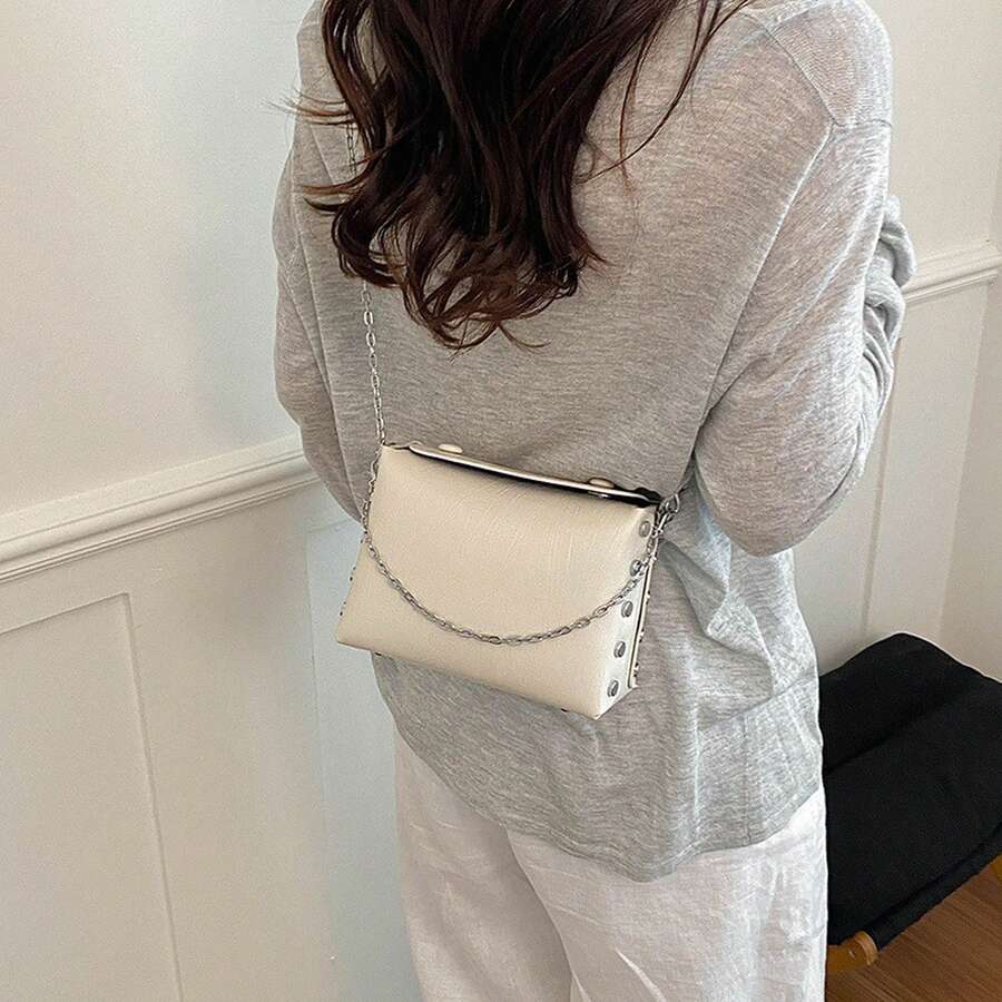 Tote Bags For Women Women'S High-End Chain Handbag, Small Square Bag, Sweet And Cool, Stylish, Suitable For Going Out, Shoulder Or Crossbody Bag