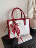 2026 New Silk Scarf Large Capacity High-End Fashion Commuter Canvas Tote Shoulder Bag