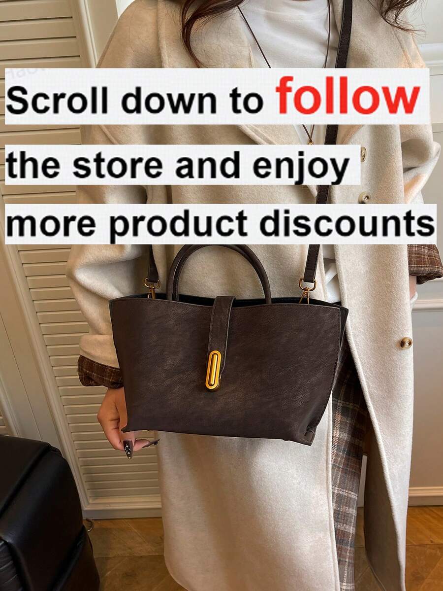 NEVVA 1pc Summer Minimalist Commuter Tote Bag Large Capacity Mother-Daughter Bag Daily Work Crossbody Bag Versatile Ins Shoulder Bag Casual Handbag Fashion Women's Bag