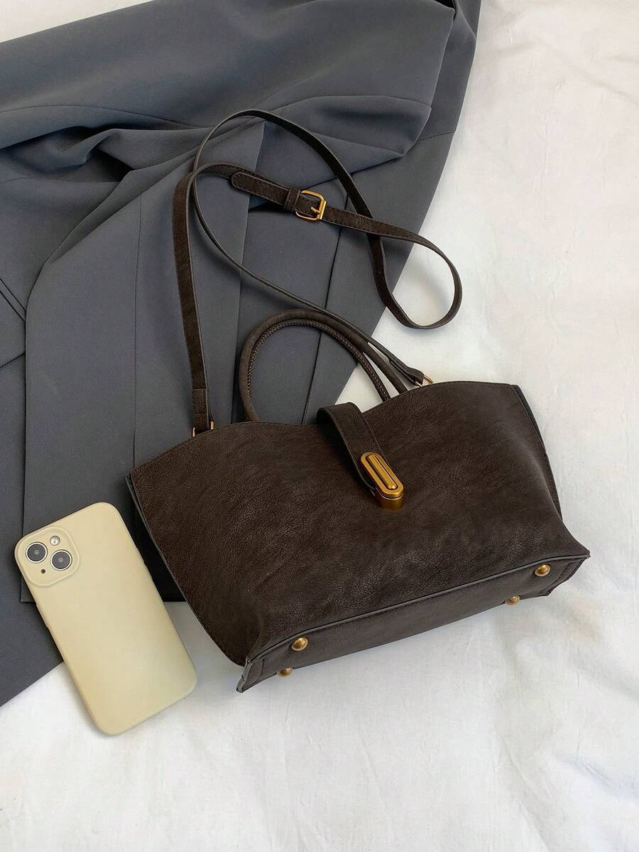 NEVVA 1pc Summer Minimalist Commuter Tote Bag Large Capacity Mother-Daughter Bag Daily Work Crossbody Bag Versatile Ins Shoulder Bag Casual Handbag Fashion Women's Bag