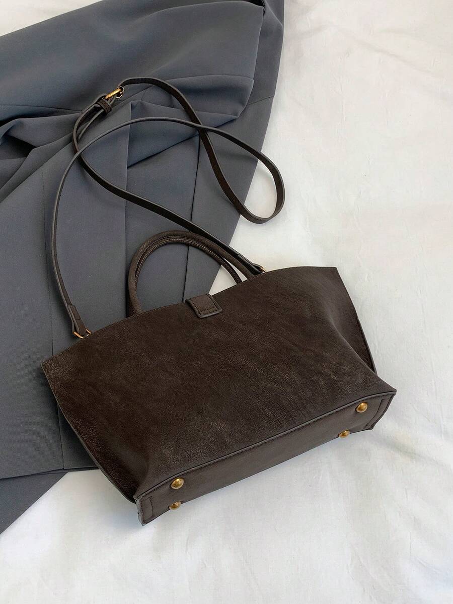NEVVA 1pc Summer Minimalist Commuter Tote Bag Large Capacity Mother-Daughter Bag Daily Work Crossbody Bag Versatile Ins Shoulder Bag Casual Handbag Fashion Women's Bag