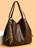 2026 Vintage Large Capacity Tote Bag Women's Handbag Commuter Shoulder Crossbody Bag Fashion PU Leather Large Capacity Messenger Crossbody Bag